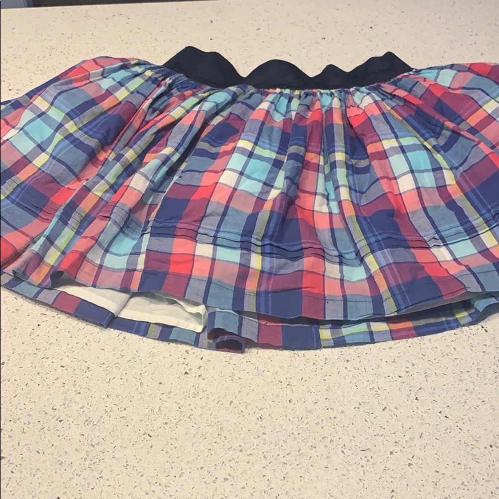 Flouncy Plaid Skirt with Elastic Waist